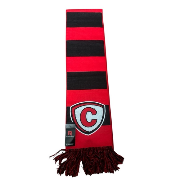 Red and Black Striped Scarf - Picture 2 of 6